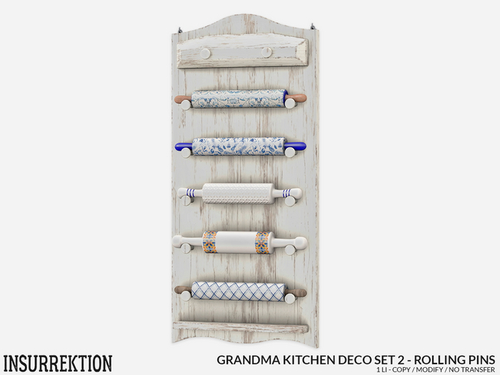 [IK] Grandma Kitchen Deco Set 2 - Rolling Pins
