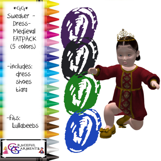 *GG* Lullabeebs Sweater Dress - Medieval FATPACK (add)