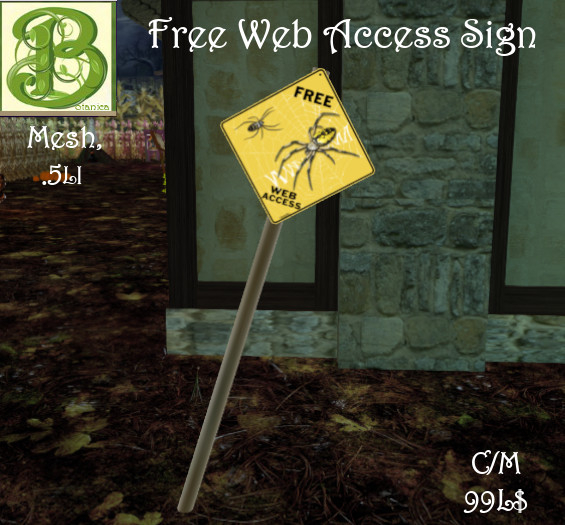 Free Web Access Sign, .5LI