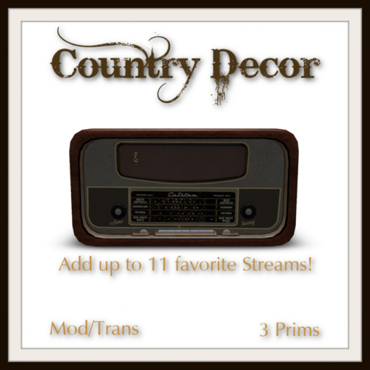 = Country Decor = Vintage Radio