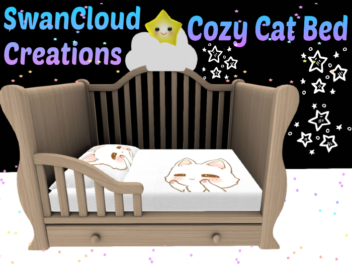 SwanCloud Cat Pet Bed With Clouds And Star Shy Cat