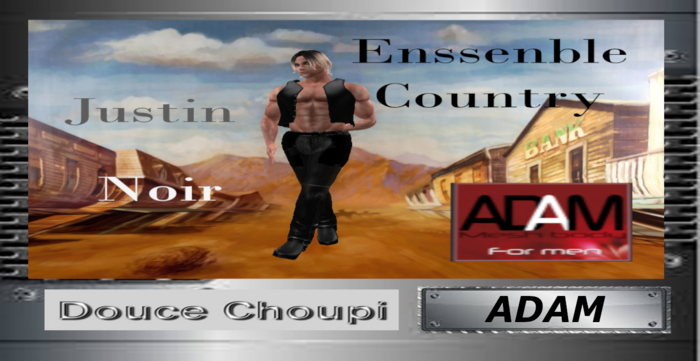 ENSSEMBLE COUNTRY JUSTIN - noir - Adam