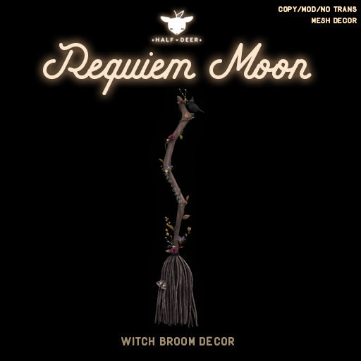 +Half-Deer+ Requiem Moon - Witch Broom Decor