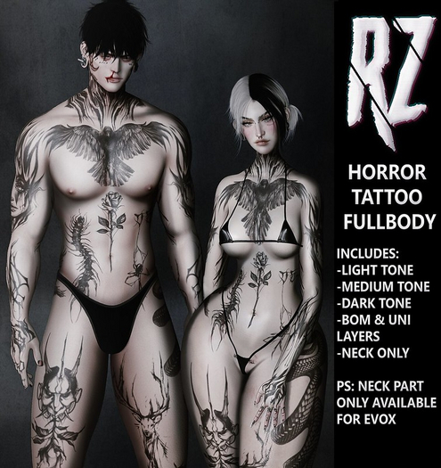 RZ. Horror Tattoo Full Body