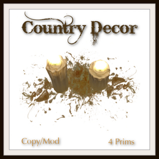 = Country Decor = Old Candles