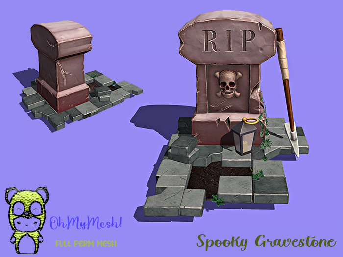 OhMyMesh! Spooky Gravestone - Full Perm Mesh