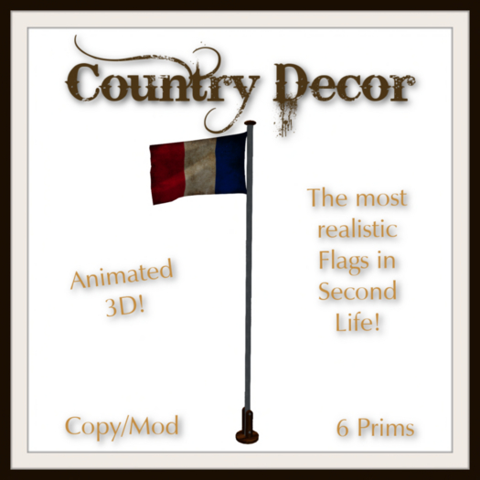 = Country Decor = Animated Flag - France