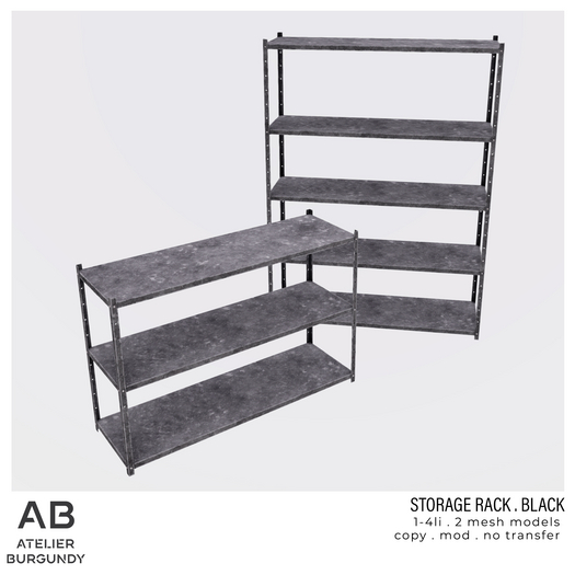 Atelier Burgundy . Storage Rack Black *ADD*