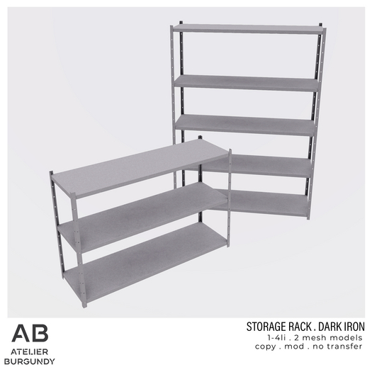 Atelier Burgundy . Storage Rack Dark iron *ADD*