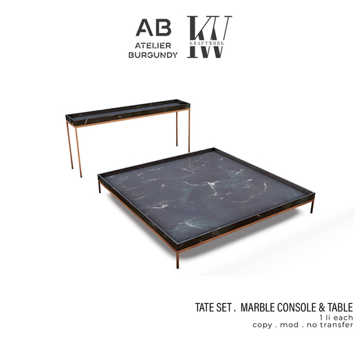 AB + KW . Tate Set . Console & Table *ADD*