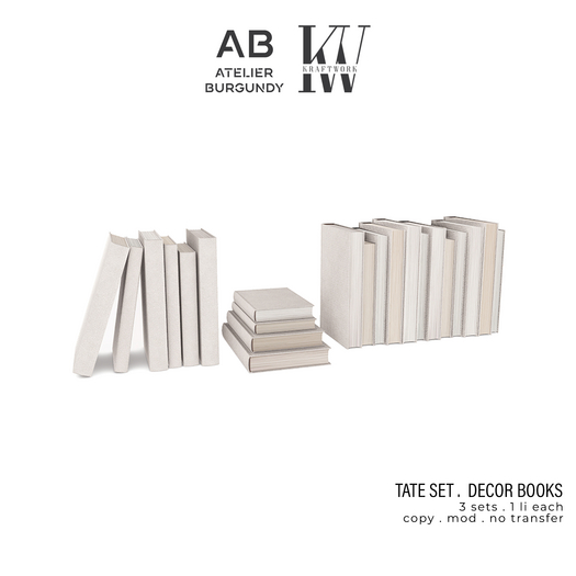 AB + KW . Tate Set . Decor Books *ADD*