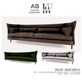 AB + KW . Tate Set . Velvet Sofa PG *ADD*