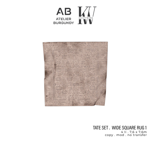 AB + KW . Tate Set . Wide Square Rug 1 *ADD*