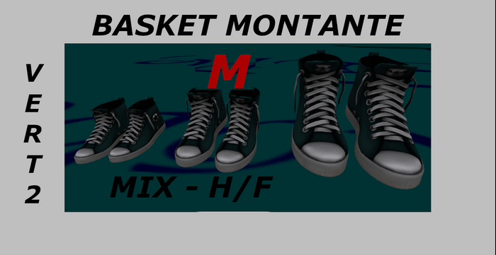 BASKET MONTANTE - VERT2 - (M) - mesh_Mix