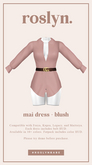 roslyn. mai dress. blush [unpack]