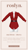roslyn. mai dress. cherry [unpack]