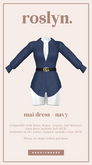 roslyn. mai dress. navy [unpack]