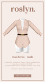 roslyn. mai dress. nude [unpack]