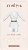 roslyn. mai dress. white [unpack]