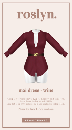 roslyn. mai dress. wine [unpack]