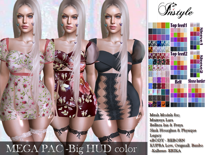 Sale 50%--Dress Lili MEGA PAC -Big HUD color