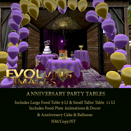 Purple Anniversary Tables Packed