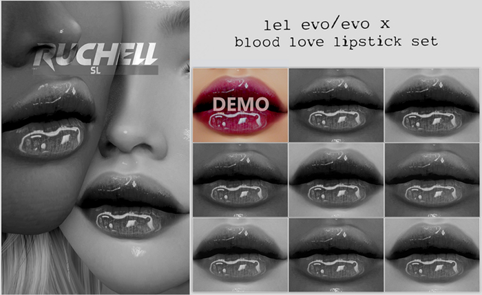 *DEMO* Ruchell: Blood Love Lipstick Set 'lel evo/x'