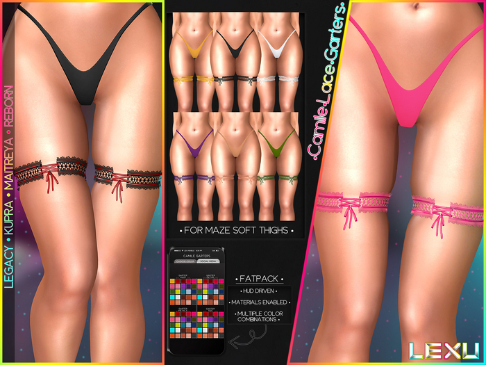 LEXU - CAMILE LACE GARTERS for MAZE - Soft Thighs 50% off >>promo<< 