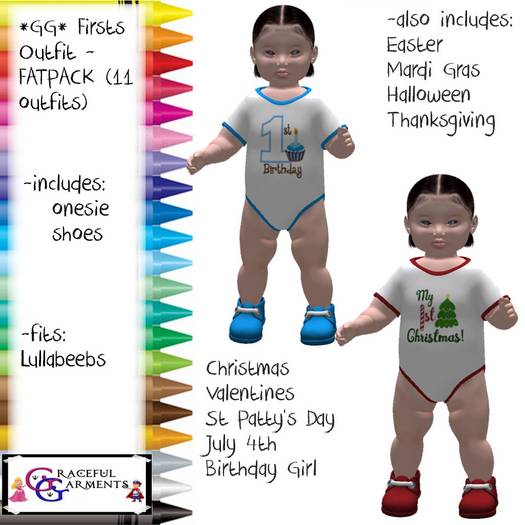 *GG* Lullabeebs Firsts Outfit - FATPACK (add)