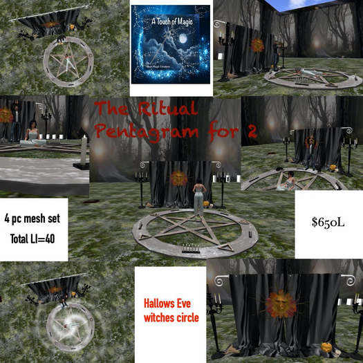 The Ritual Pentagram for 2 set Hallows Eve Box LI=40