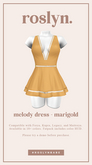 roslyn. melody dress. marigold [unpack]