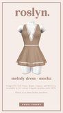 roslyn. melody dress. mocha [unpack]
