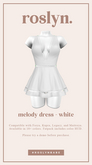 roslyn. melody dress. white [unpack]