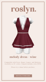 roslyn. melody dress. wine [unpack]