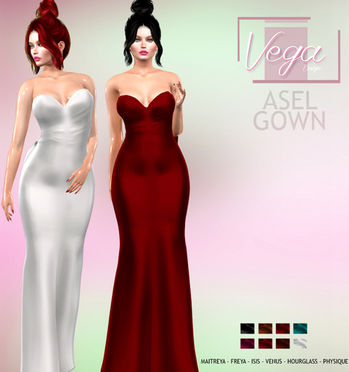 VEGA : MESH ASEL GOWN 