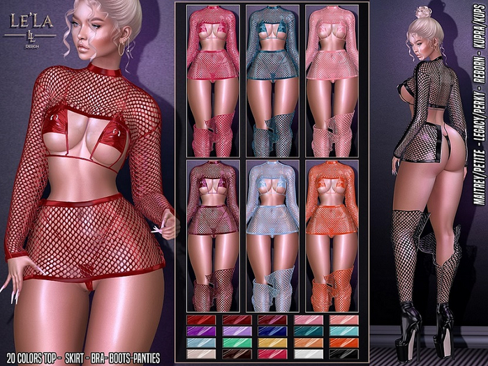 {Le'La} Gitty Fishnet Outfit 
