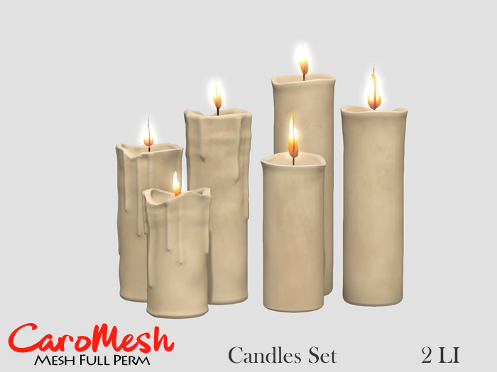 Caro Mesh Full Perm * Halloween Candles Set -unpacker-