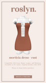 roslyn. morticia dress. rust [unpack]