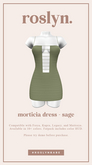 roslyn. morticia dress. sage [unpack]