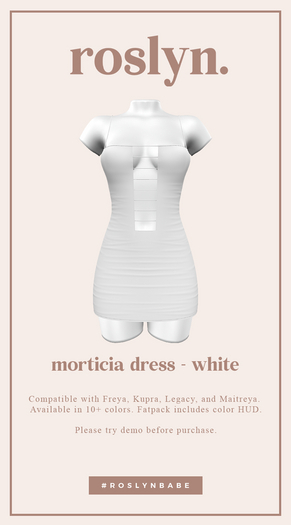 roslyn. morticia dress. white [unpack]