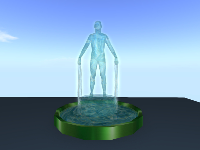 Glass human Fountain