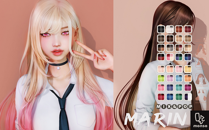 [monso] Marin Hair /Mix & Pop