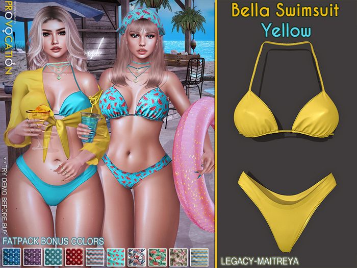 [Provocation] Bella Swimsuit-Yellow