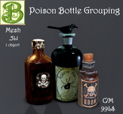 3 Poison Bottles Grouping, .5LI 