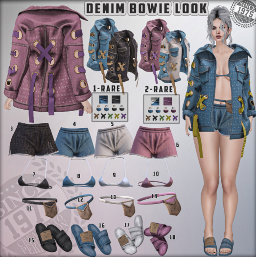 02.[Since1975] Denim Bowie Jacket- (maitreya) RARE