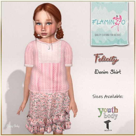 F}Pink Calico Ruffle skirt YOUTH
