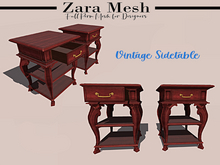 ZM - Furniture - Vintage Sidetable - FULL PERM MESH