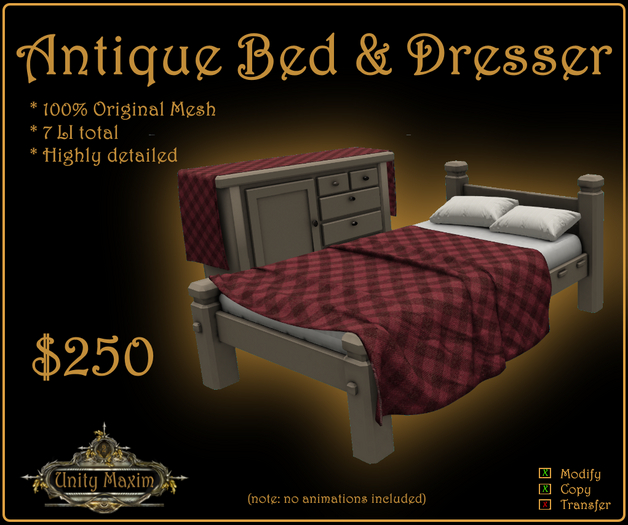 Antique Bed & Dresser Crate