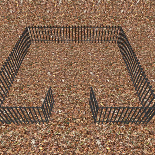 Graveyard Mesh Fence double gate