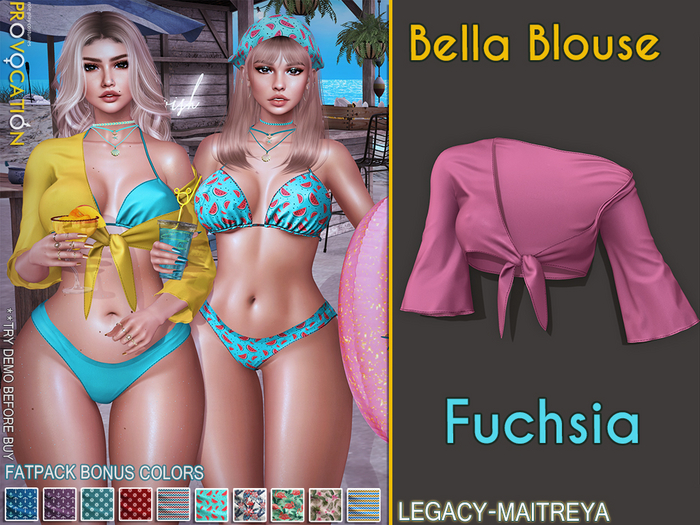[Provocation] Bella Blouse-Fuchsia
